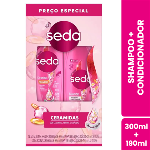 Kit Seda Ceramidas Shampoo 300ml + Condicionador 190ml