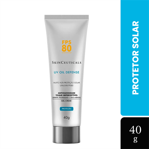 Protetor Solar Facial SkinCeuticals Uv Oil Defense FPS80 Sem Cor Com 40g