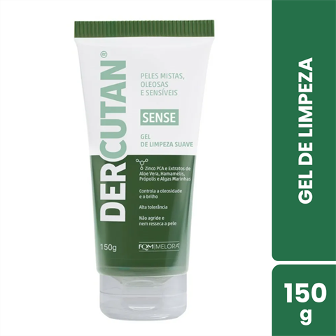 Gel De Limpeza Profunda Dercutan Sense Peles Mistas, Oleosas E Sensíveis Com 150g