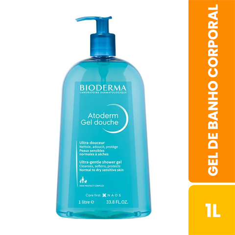 Gel De Banho Corporal Bioderma Atoderm Gel Douche Com 1L