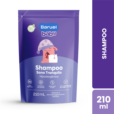 Shampoo Infantil Baruel Baby Sono Tranquilo Refil Com 210ml