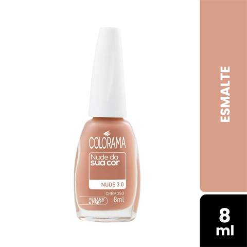 Esmalte Colorama Cremoso Nude Da Sua Cor Nude 3.0 Blister Com 8ml