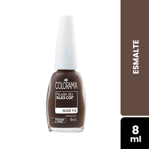 Esmalte Colorama Cremoso Nude Da Sua Cor Nude 9.0 Blister Com 8ml