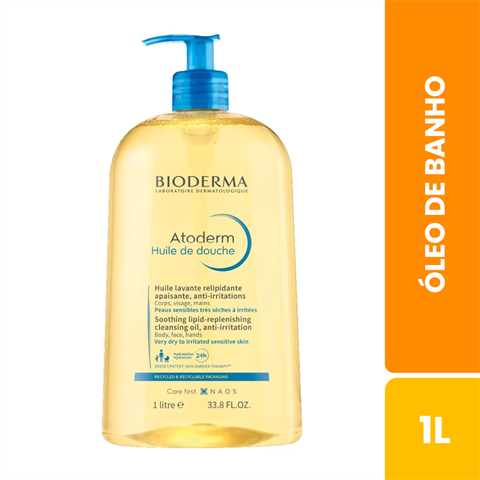 Óleo De Banho Bioderma Atoderm Huile De Douche Com 1L