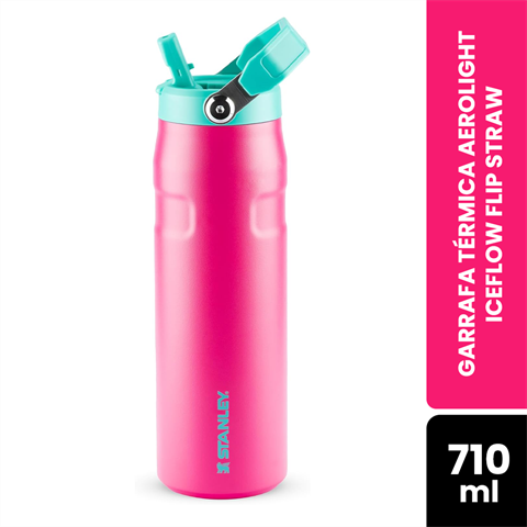 Garrafa Térmica Stanley Aerolight Ice Flow Flip Straw Passion Pink Com 710ml