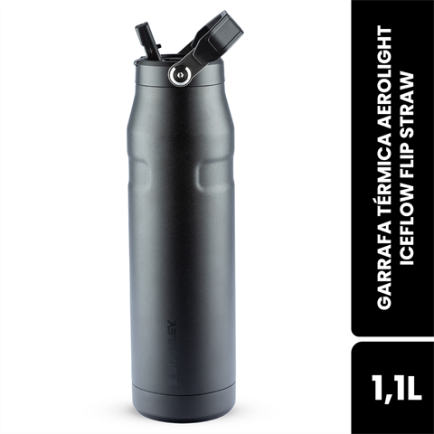 Garrafa Térmica Stanley Aerolight Ice Flow Flip Straw Black Com 1,1L
