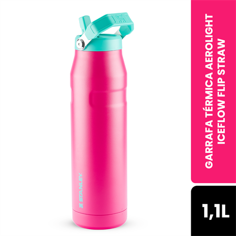 Garrafa Térmica Stanley Aerolight Ice Flow Flip Straw Passion Pink Com 1,1L