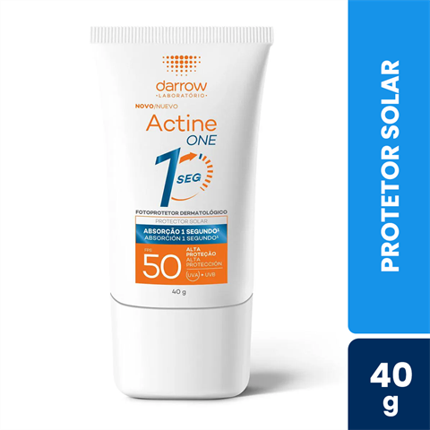 Protetor Solar Facial Actine One FPS50 Sem Cor Com 40g