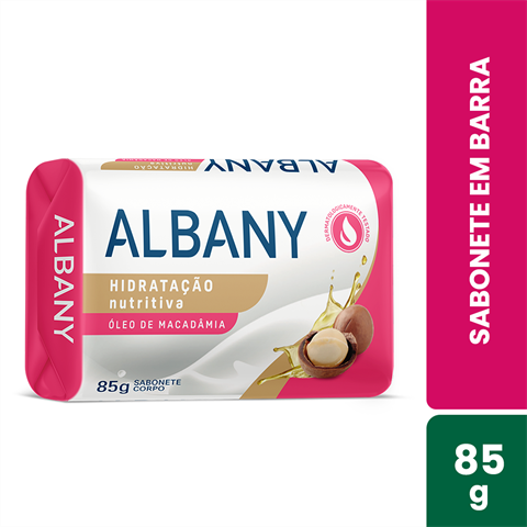 Sabonete Em Barra Albany Hidratação Nutritiva Óleo De Macadâmia Em 85g
