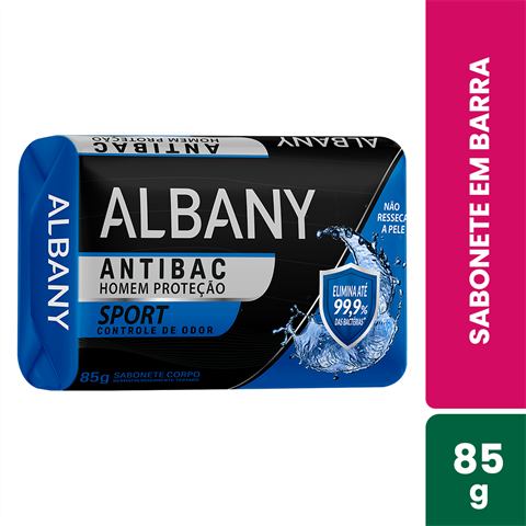 Sabonete Em Barra Albany Homem Proteção Controle De Odor Com 85g