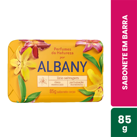 Sabonete Em Barra Albany Perfumes Da Natureza Lírio Selvagem Com 85g