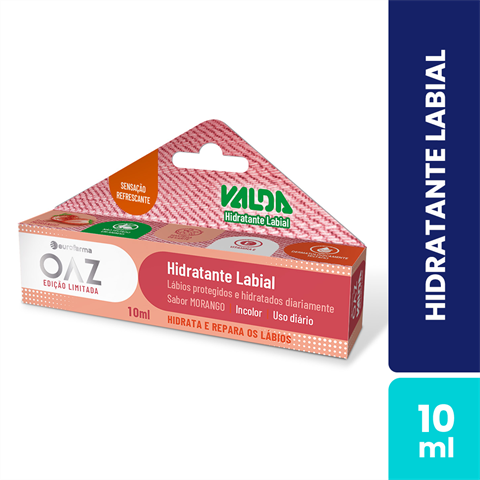 Hidratante Labial Oaz Valda Morango Com 10ml