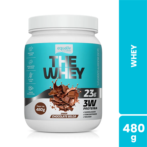 The Whey Equaliv Sabor Chocolate Belga Com 480g