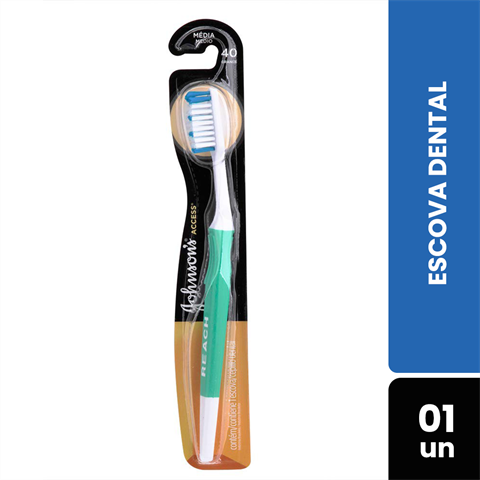Escova Dental Johnson's Access Reach Média Tamanho 40 Grande