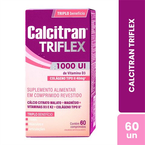 Suplemento Alimentar Polivitamínico Calcitran Triflex Com 60 Comprimidos