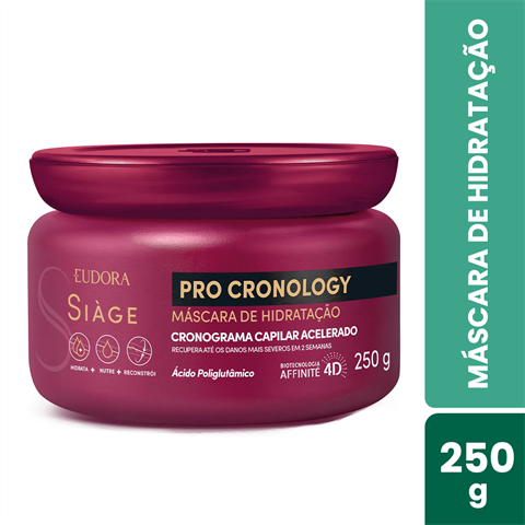 Máscara De Hidratação Capilar Eudora Siàge Pro Cronology Com 250g