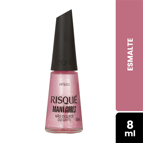 Esmalte Risqué Mani Cores Metálico Não Esquece Do Gritti Blister Com 8ml