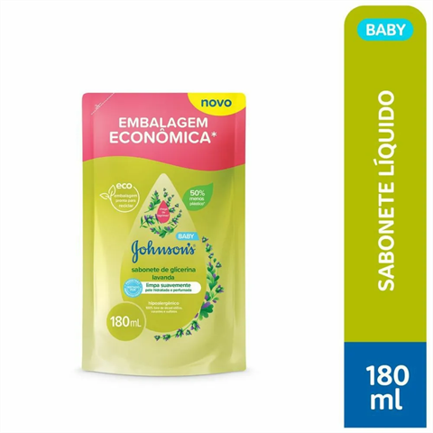 Sabonete Líquido Infantil Johnson'S Baby Lavanda Refil Com 180ml