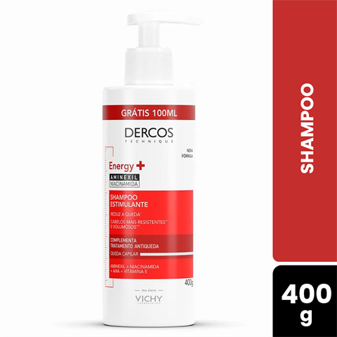 Shampoo Estimulante Vichy Dercos Energy+ Com 400g Grátis 100ml