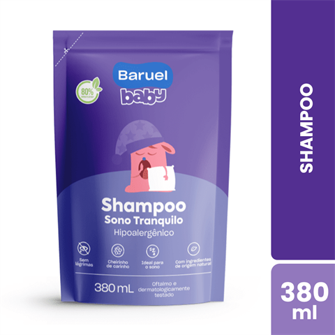 Shampoo Infantil Baruel Baby Sono Tranquilo Refil Com 380ml
