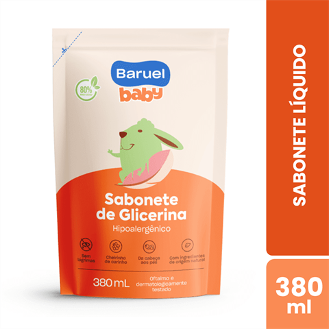Sabonete Líquido Infantil Baruel Baby Glicerina Refil Com 380ml