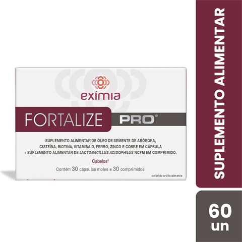 Suplemento Alimentar Exímia Fortalize Pro Com 30 Cápsulas Moles E 30 Comprimidos