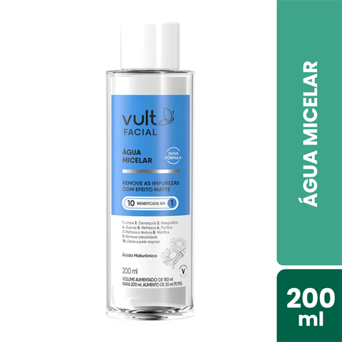 Água Micelar Vult Facial Com 200ml