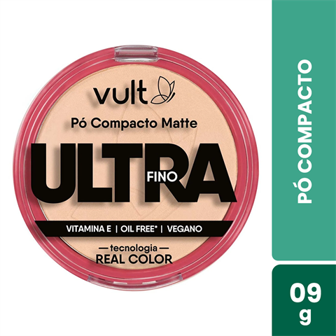 Pó Compacto Matte Vult Ultra Fino Cor V410 Com 9g