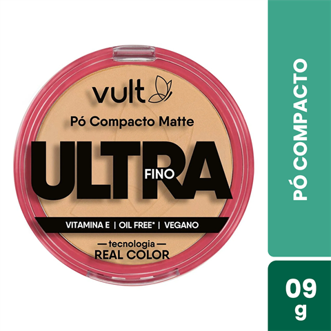 Pó Compacto Matte Vult Ultra Fino Cor V430 Com 9g