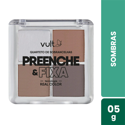 Quarteto De Sombras Para Sobrancelhas Vult Preenche & Fixa Com 5g