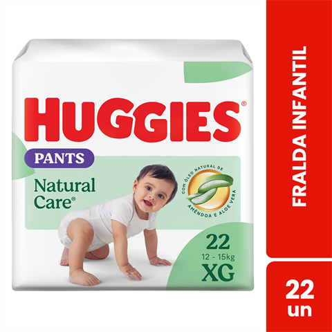 Fralda Huggies Roupinha Natural Care XG - 22 fraldas