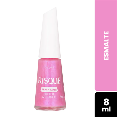 Esmalte Risqué Cintilante Chiclete, Me Esquece Com 8ml