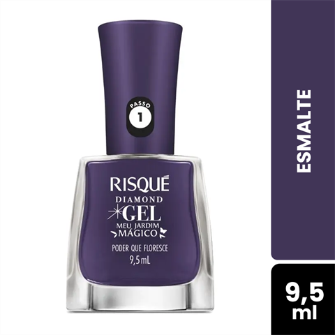 Esmalte Risqué Diamond Gel Meu Jardim Mágico Poder Que Floresce Com 9,5ml