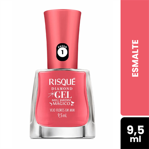 Esmalte Risqué Diamond Gel Meu Jardim Mágico Vejo Flores Em Mim Com 9,5ml