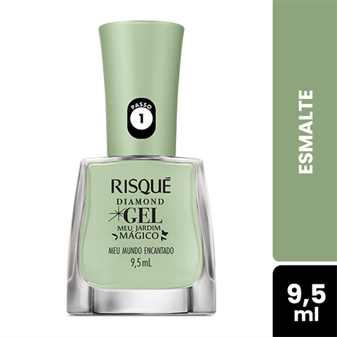 Esmalte Risqué Diamond Gel Meu Jardim Mágico Meu Mundo Encantado Com 9,5ml