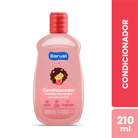 Condicionador Infantil Baruel Baby Cabelos Cacheados Com 210ml