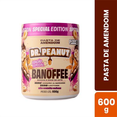 Pasta De Amendoim Dr. Peanut Sabor Banoffee Com 600g