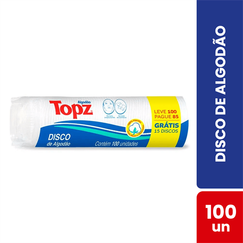 Disco De Algodão Topz Leve 100 Pague 85