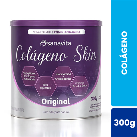 Suplemento Alimentar Em Pó Sanavita Colageno Skin Original Com 300g