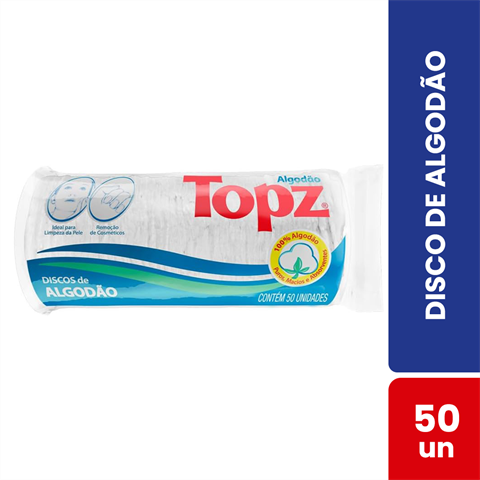 Disco De Algodão Topz Com 50 Unidades