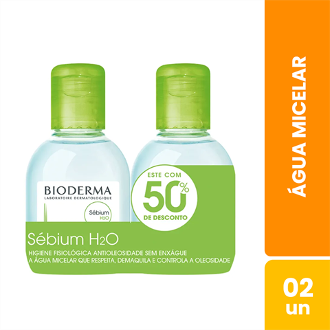 Pack Água Micelar Dermatológica Bioderma Sébium H2O Com 2 Unidades De 100ml