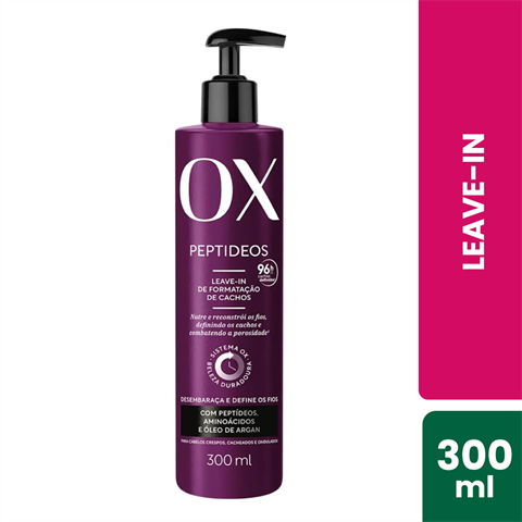 Leave-In De Formatação De Cachos OX Peptídeos Com 300ml