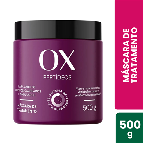 Máscara De Tratamento OX Peptídeos Com 500g