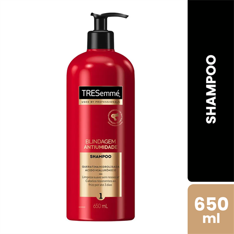 Shampoo TRESemmé Blindagem Antiumidade Com 650ml