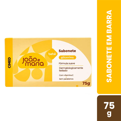 Sabonete Em Barra João E Maria Babê Glicerina Com 75g