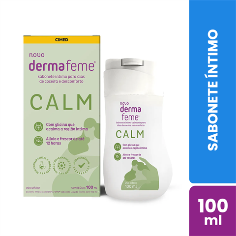 Sabonete Líquido Íntimo Dermafeme Calm Com 100ml