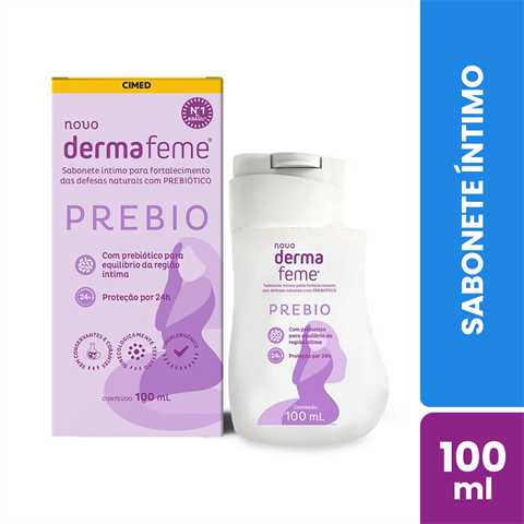 Sabonete Líquido Íntimo Dermafeme Prebio Com 100ml