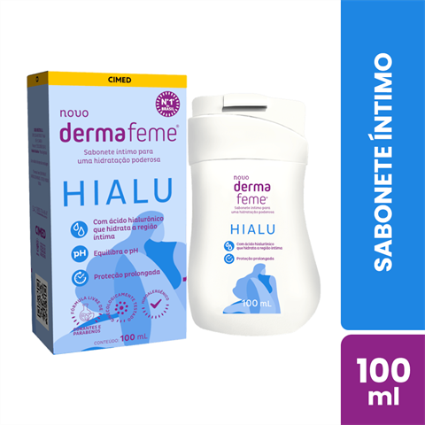 Sabonete Líquido Íntimo Dermafeme Hialu Com 100ml
