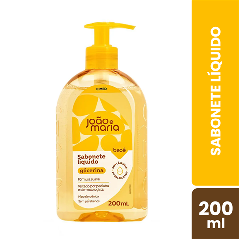 Sabonete Líquido João E Maria Bebê Glicerina Com 200ml