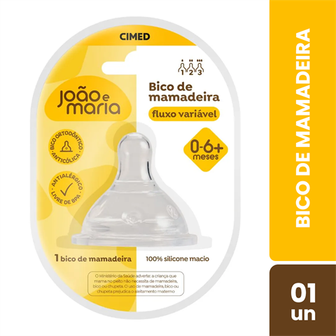 Bico Para Mamadeira João E Maria Silicone Fluxo Variável